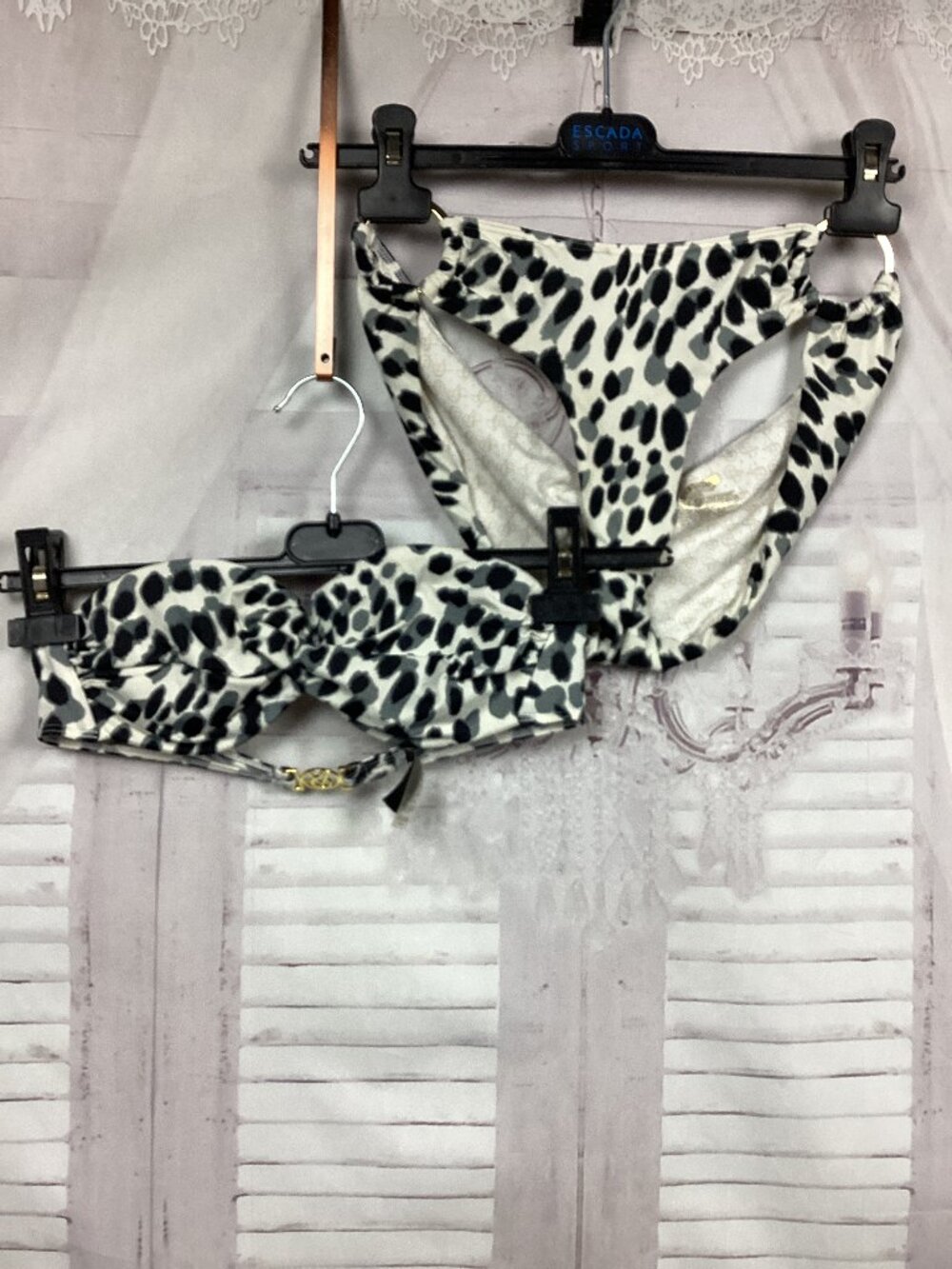 Victoria's Secret Swim Bikini Strapless Black White 34A/M